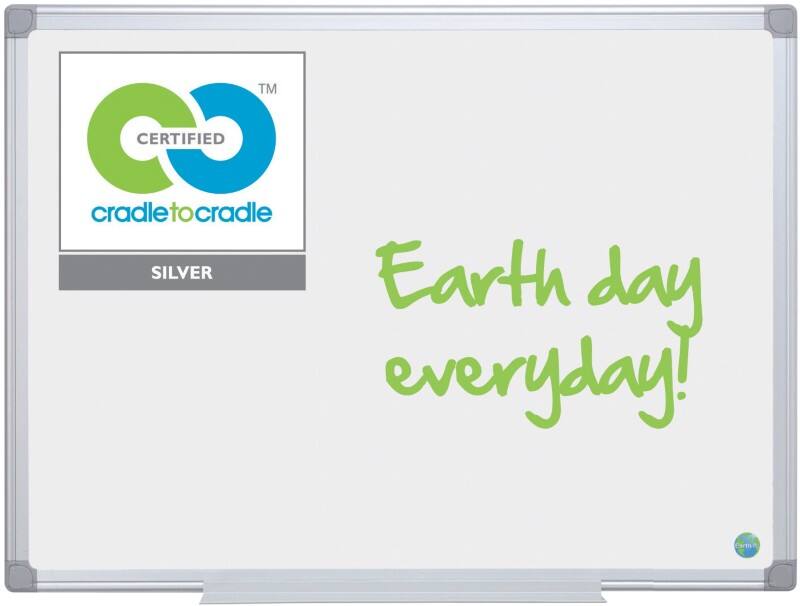 Bi-Office Earth Whiteboard Wandmontage Magnetisch Keramiek Enkel 90 (B) x 60 (H) cm