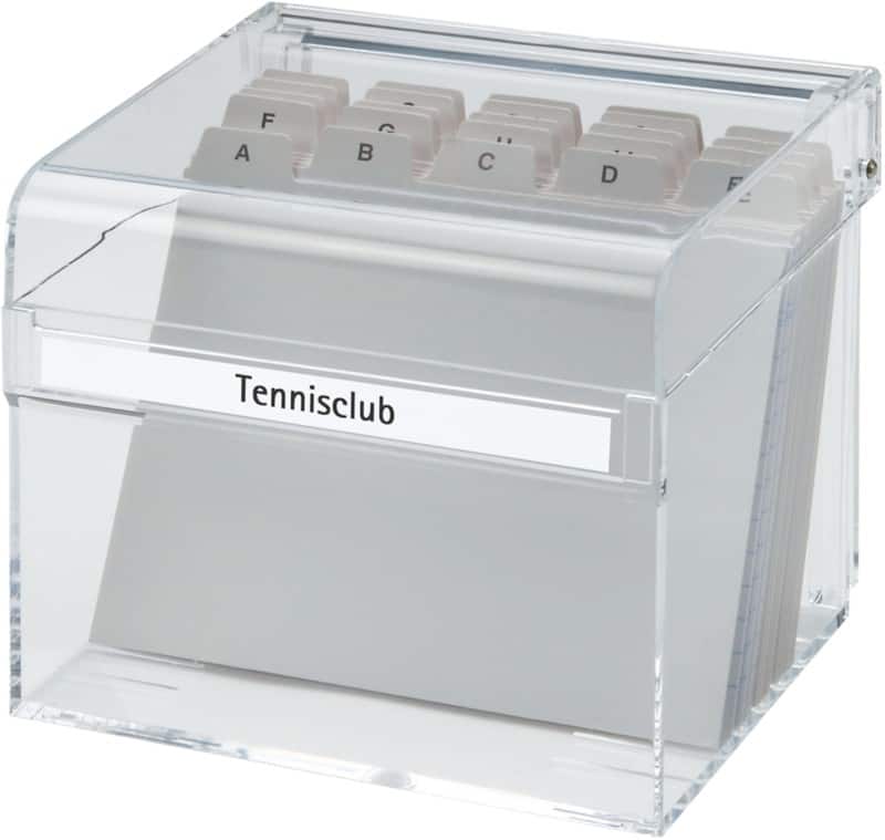 MAUL Kaartenbak 19528-05 A6 100 kaarten Transparant 15,7 x 12,8 x 12,5 cm