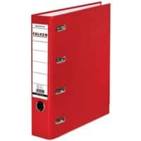 Falken Breed Dubbele ordner A5 70 mm Rood 4 Ringen S70 Karton, PP (Polypropeen) Liggend