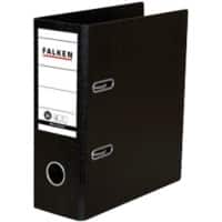 Falken Breed Ordner A5 80 mm Zwart 2 Ringen Karton, PP (Polypropeen) Staand Gerecycled