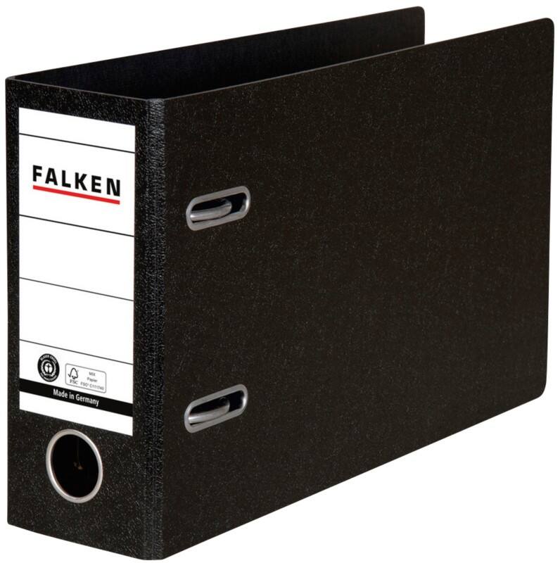 Falken Breed Ordner A5 80 mm Zwart 2 Ringen Kunststof Liggend
