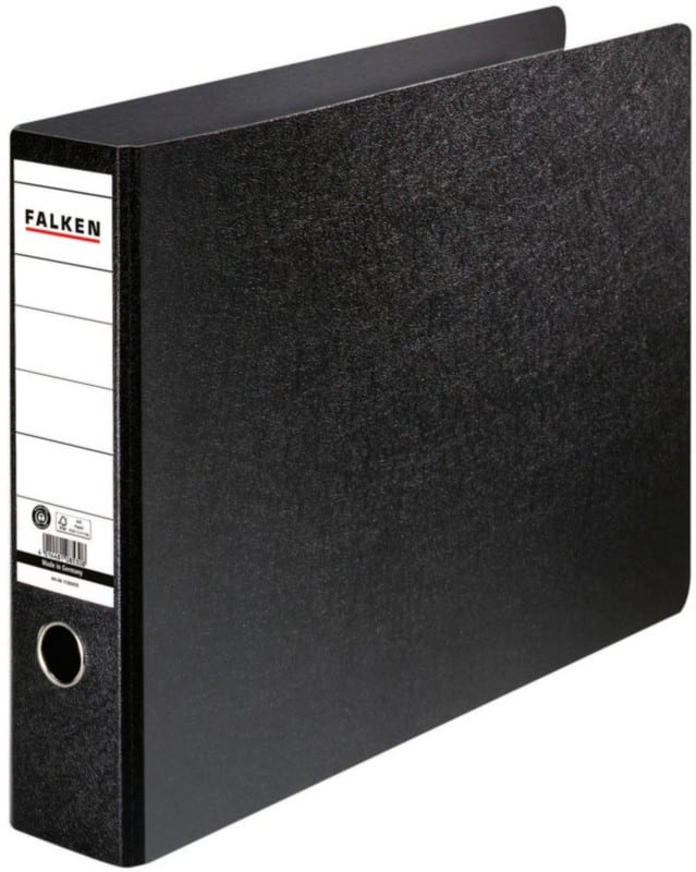Falken Breed Ordner A3 80 mm Zwart 2 Ringen Kunststof Liggend