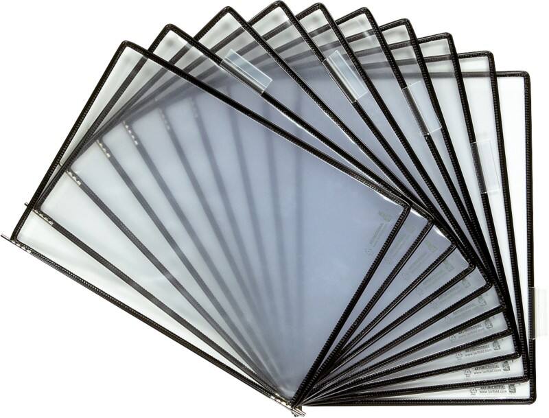 Djois Tarifold Zichtpaneel 10 Panelen A4 PVC (Polyvinylchloride) Zwart 10 Stuks