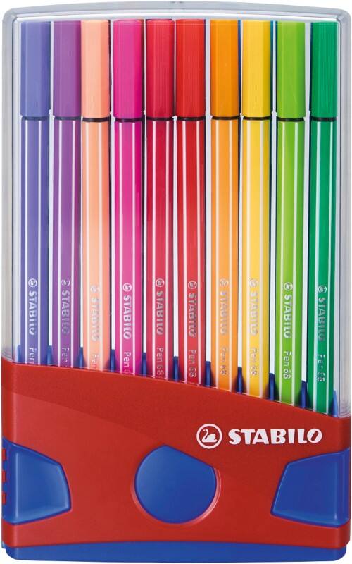 STABILO Pen 68 Viltstift - Medium Kleurenassortiment 20 Stuks