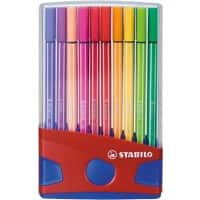 STABILO Pen 68 Viltstift 1 mm Medium Kleurenassortiment 20 Stuks