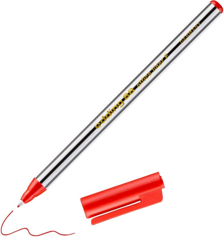 edding Fineliner 0,6 mm Naaldpunt Rood 88
