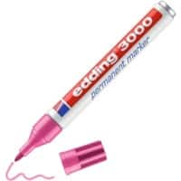 edding 3000 Permanent marker Medium Ronde punt 1,5 - 3 mm Roze Navulbaar