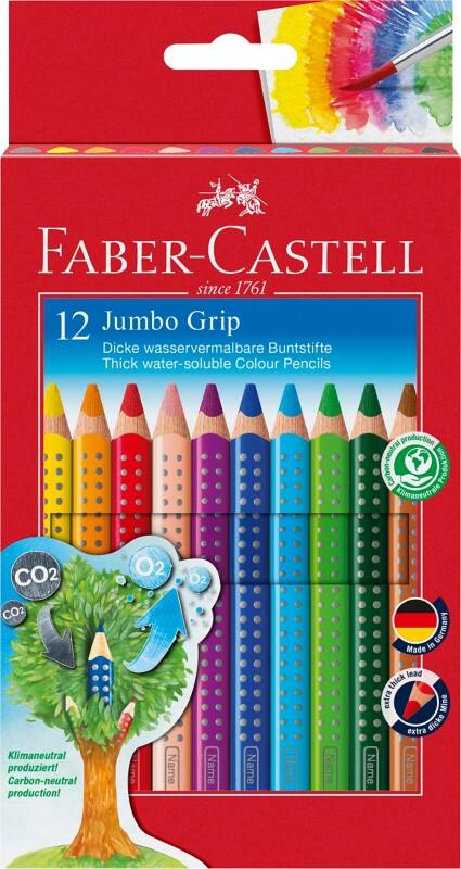 Faber-Castell Jumbo Grip Kleurpotloden Kleurenassortiment 12 Stuks