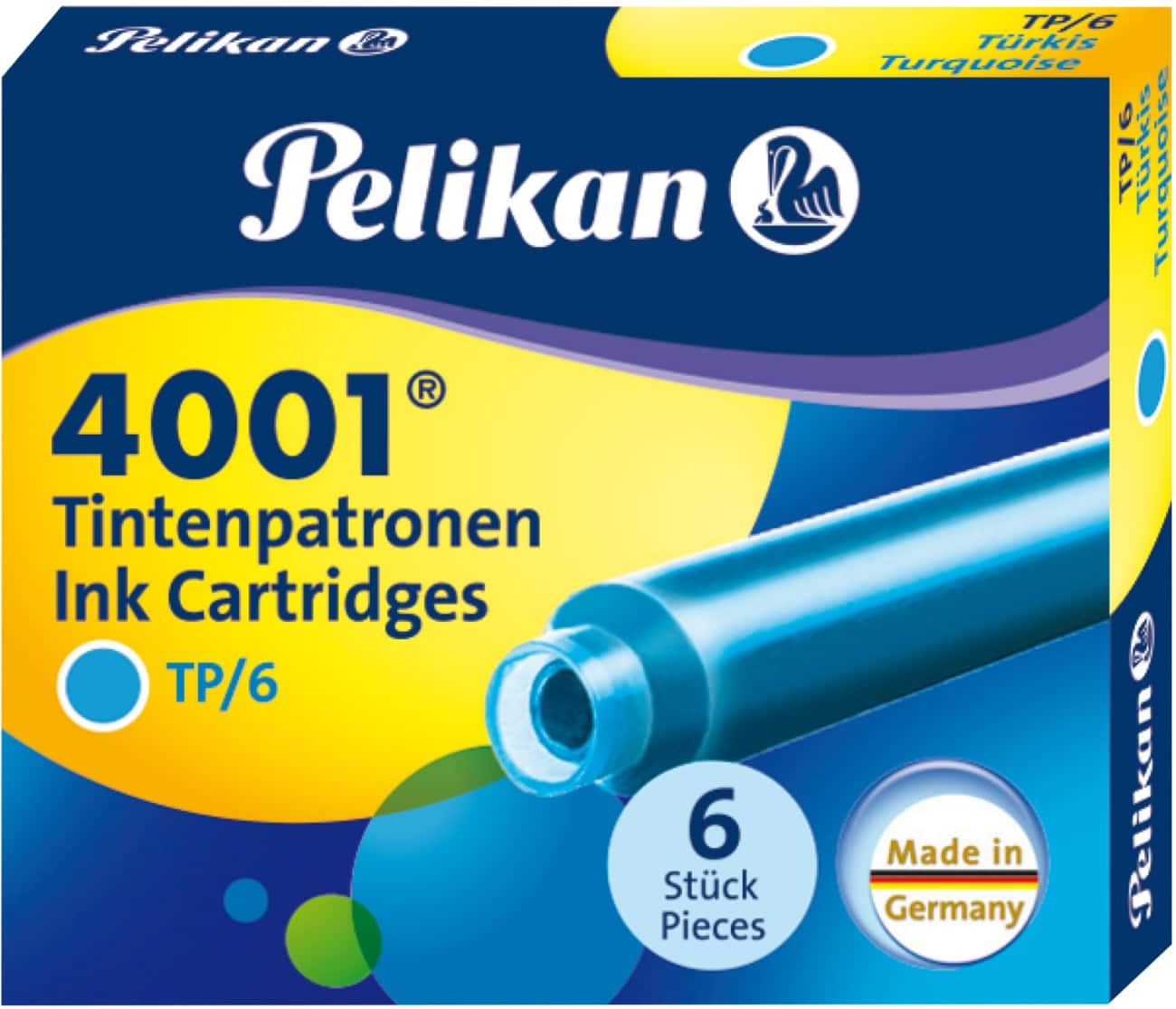 Pelikan 4001 Vulpen vulling Turkoois 6 Stuks