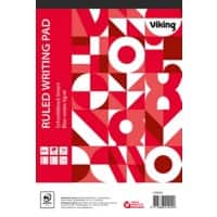 Office Depot Notitieblok A4+ Gelinieerd Gelijmd Papier Soepele kaft Wit Geperforeerd 200 Pagina's Pak 5