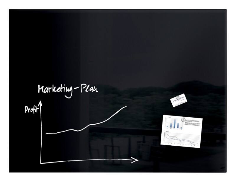 Sigel Artverum Glasbord Magnetisch Enkel 120 (B) x 90 (H) cm Zwart