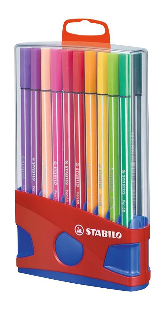 STABILO 68 Colorparade Viltstift Ronde punt Kleurenassortiment 20 Stuks