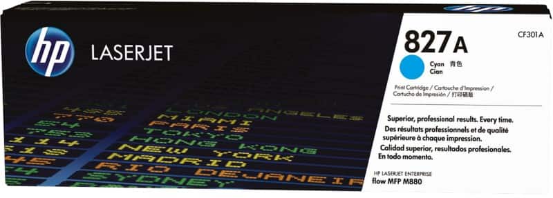 HP 827A originele tonercartridge CF301A cyaan