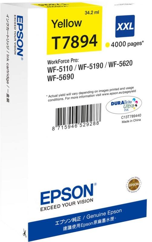 Epson T7894 Origineel Inktcartridge C13T789440 Geel