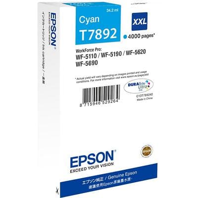 Epson T7892 Origineel Inktcartridge C13T789240 Cyaan