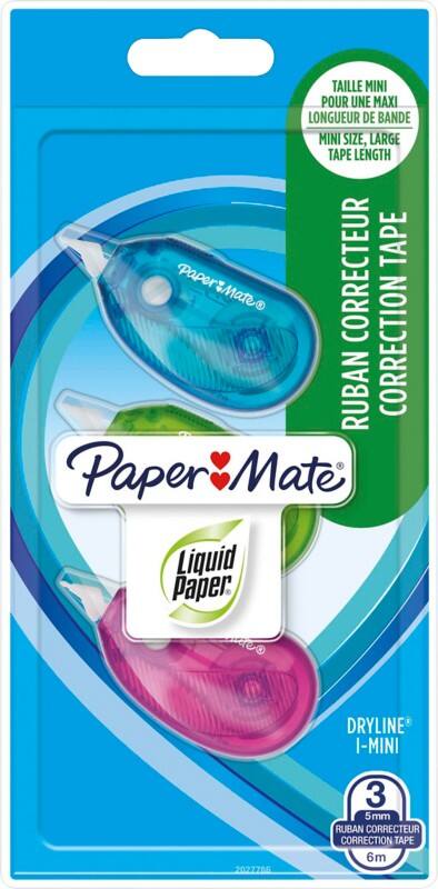 Papermate Correctieroller 6 m Wit 3 Stuks