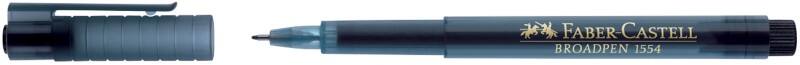 Faber-Castell BROADPEN Fineliner 0,8 mm Naaldpunt Zwart 1554