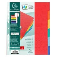 Exacompta Genuine Premium Pressboard Blanco Tabbladen A4 Maxi Kleurenassortiment 6 tabs Gewafeld karton 18 Gaten 2406E