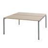 Bisley Bureautafel Quattro desk basic Eiken, Zilver Wit 1.600 x 1.640 x 740 mm fh