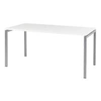 Bisley Quattro Basic Bureau Wit 1.600 (B) x 800 (D) x 740 (H) mm Melamine, Staal