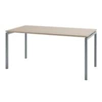 Bisley Bureautafel Quattro desk basic Eiken, wit 1.600 x 800 x 740 mm