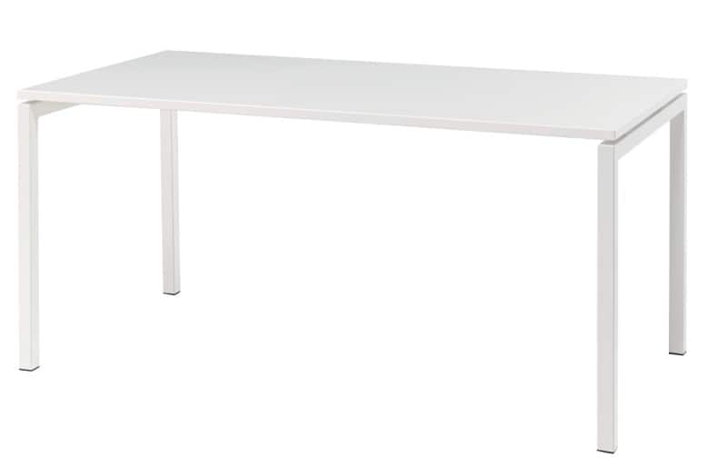 Bisley Quattro Basic Bureau Wit 1.800 (B) x 800 (D) x 740 (H) mm Melamine, Staal