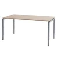 Bisley Bureautafel Quattro desk basic Eiken, wit 1.600 x 800 x 800 mm