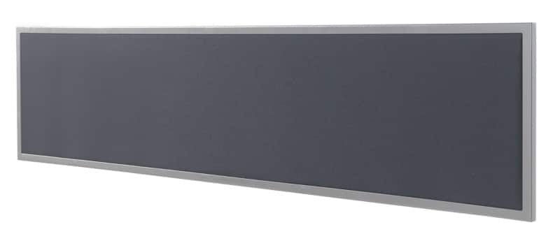 Bisley Scheidingswand Quattro desk basic Grijs, zilver 1.600 x 350 mm