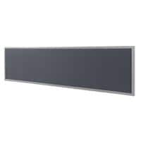 Bisley Scheidingswand Quattro desk basic Grijs, zilver 1.600 x 350 mm