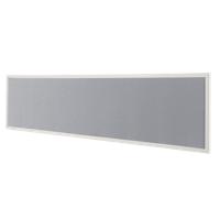 Bisley Scheidingswand Quattro desk basic Lichtgrijs Wit 1.600 x 350 mm