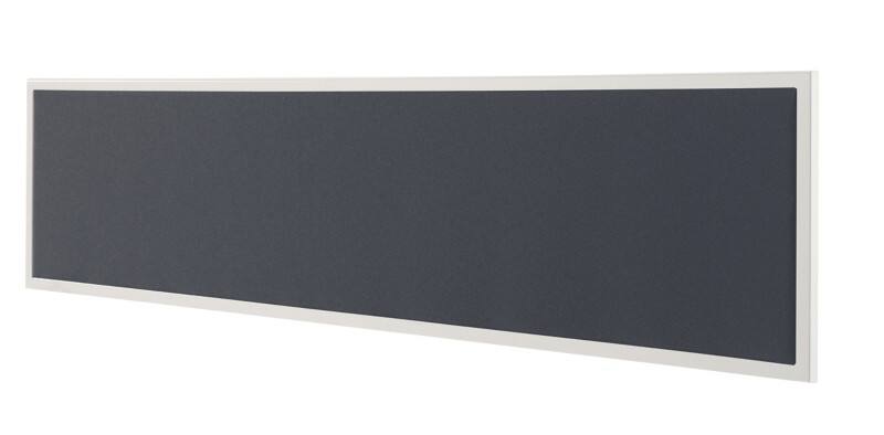 Bisley Scheidingswand Quattro desk basic Grijs, wit 1.800 x 350 mm