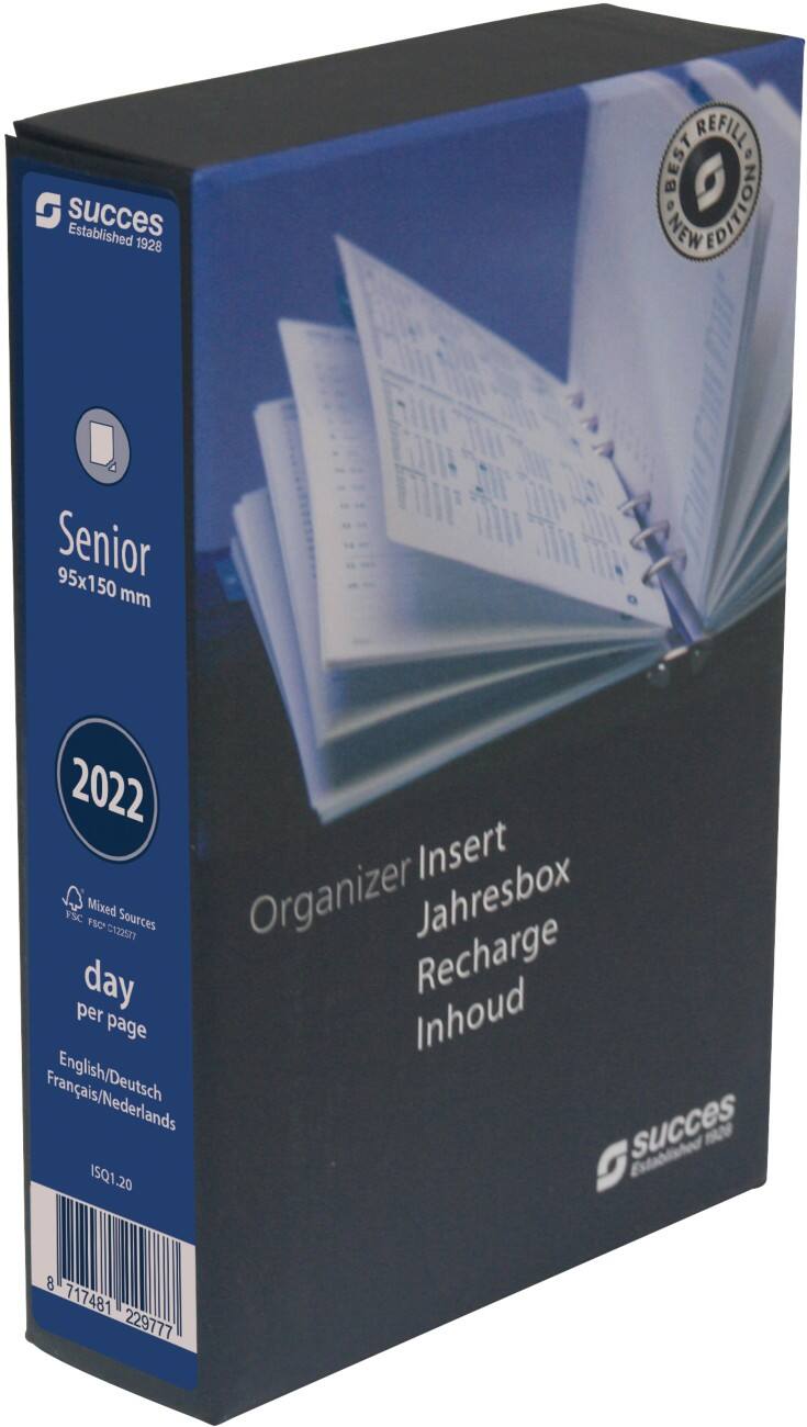 SUCCES Agendavulling A6 2022 1 Dag per pagina Wit 9,5 x 15 cm