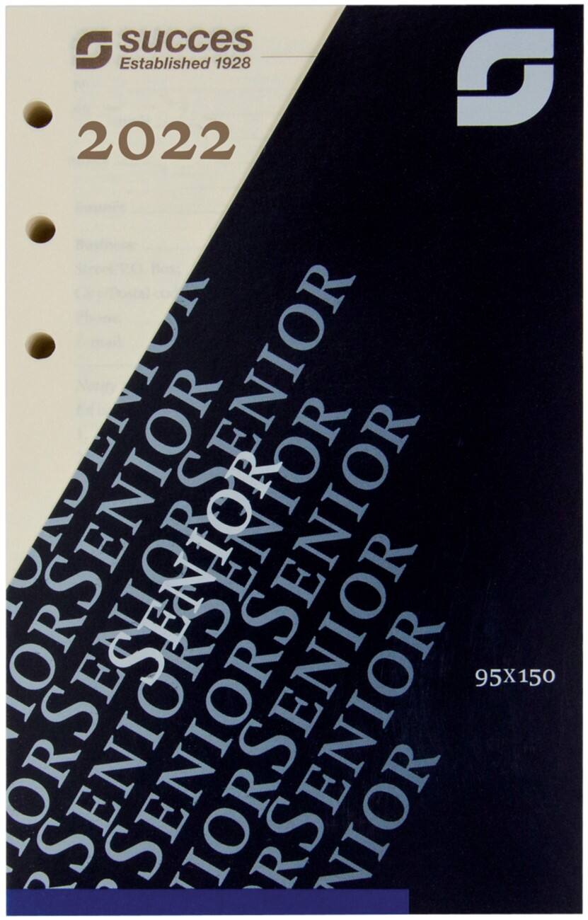 SUCCES Agendavulling Senior A6 1 Week per 2 pagina's 4 Talen 2022 Creme