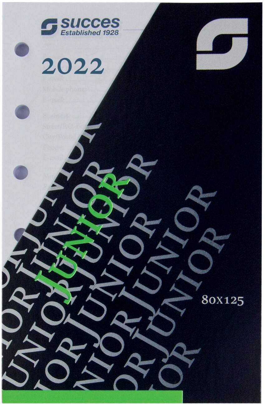 SUCCES Agendavulling A6 2022 1 Week per 2 pagina's Wit Viertalig NL, DU, FR, EN 8 x 12,5 cm