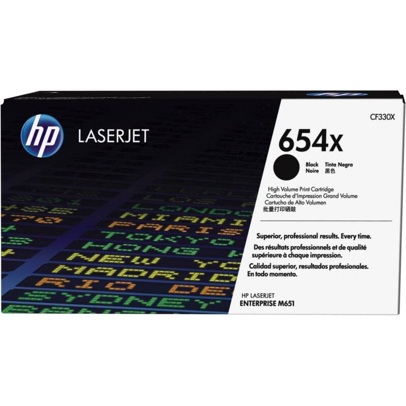 HP 654X Origineel Tonercartridge CF330XC Zwart