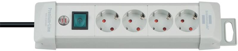 brennenstuhl Stekkerdoos Premium Line 1,8 m 4 stopcontacten Grijs