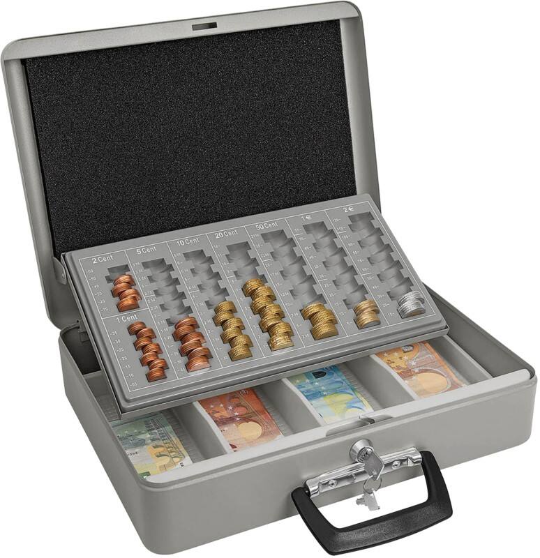 WEDO Geldkoffer Maxi Grijs 370 x 290 x 110 mm