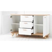 GERMANIA commode Oslo laden wit, eiken 1.440 x 400 x 850 mm