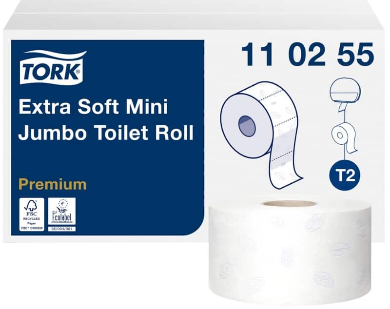 Tork Mini Jumbo Toiletpapier T2 3-laags 110255 12 Rollen à 600 Vellen