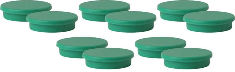 Viking Whiteboard-magneten Groen 2 kg draagkracht 30 mm 10 Stuks