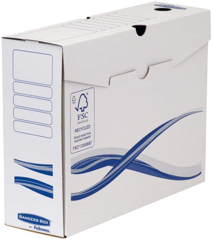 Bankers Box Transfer-archiefdoos A4+ Wit 10 x 34,2 x 25,5 cm Karton Pak van 10