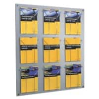 Kerkmann Focus A4 Folderhouder Wandmontage Zilver 6204 75 x 6,5 x 100 cm