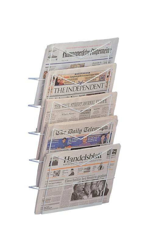 Kerkmann Folderhouder Wandmontage Lichtgrijs 6503 40 x 12,7 x 70 cm 6503