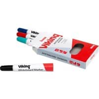 Viking WBM2.5 Nee Whiteboard-marker Kleurenassortiment Medium Ronde punt 1 - 2,5 mm  4 Stuks