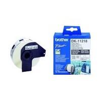 Brother DK11218 Tape cartridge 24 x 24 mm Zwart op wit