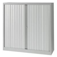 Bisley Roldeurkast Kunststof, metaal 2 Planken Afsluitbaar 1.200 x 430 x 1.181 mm Grijs