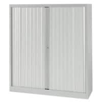 Bisley Roldeurkast Kunststof, metaal 3 Planken Afsluitbaar 1.200 x 430 x 1.330 mm Grijs
