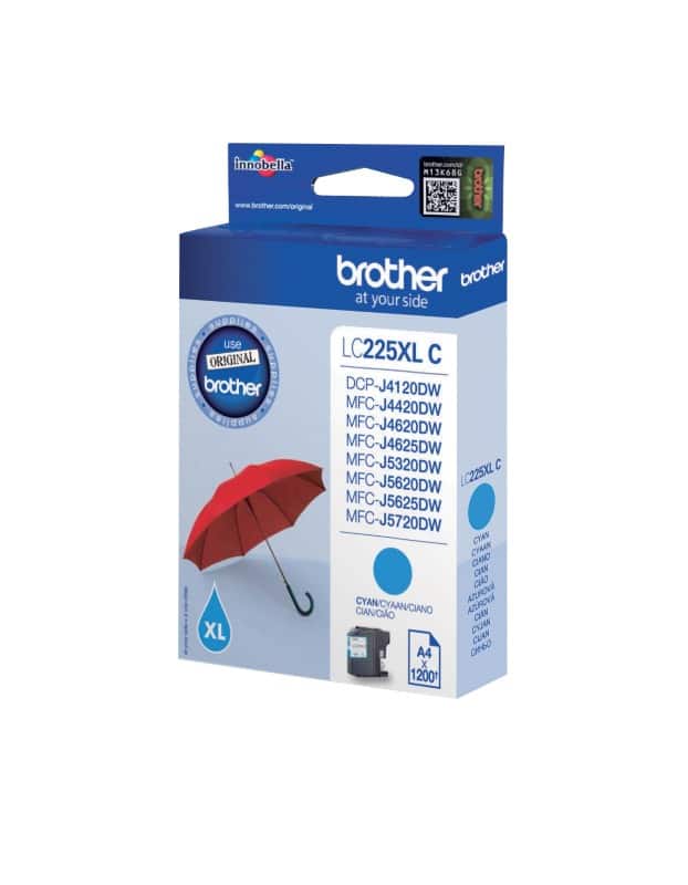 Brother LC225XLC Origineel Inktcartridge Cyaan