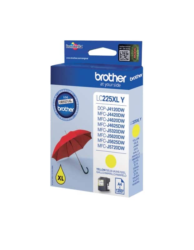 Brother LC225XLY Origineel Inktcartridge Geel