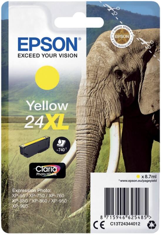 Epson 24XL Origineel Inktcartridge C13T24344012 Geel
